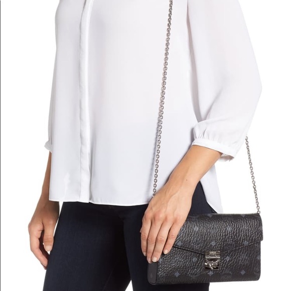 SOLD on mer MCM canvas wallet on a chain - Picture 8 of 8